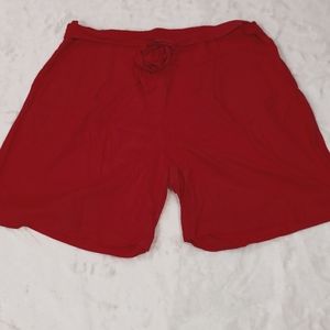 Brand new "Ashley Stewart" linen blend shorts with tie waist, size 26/28